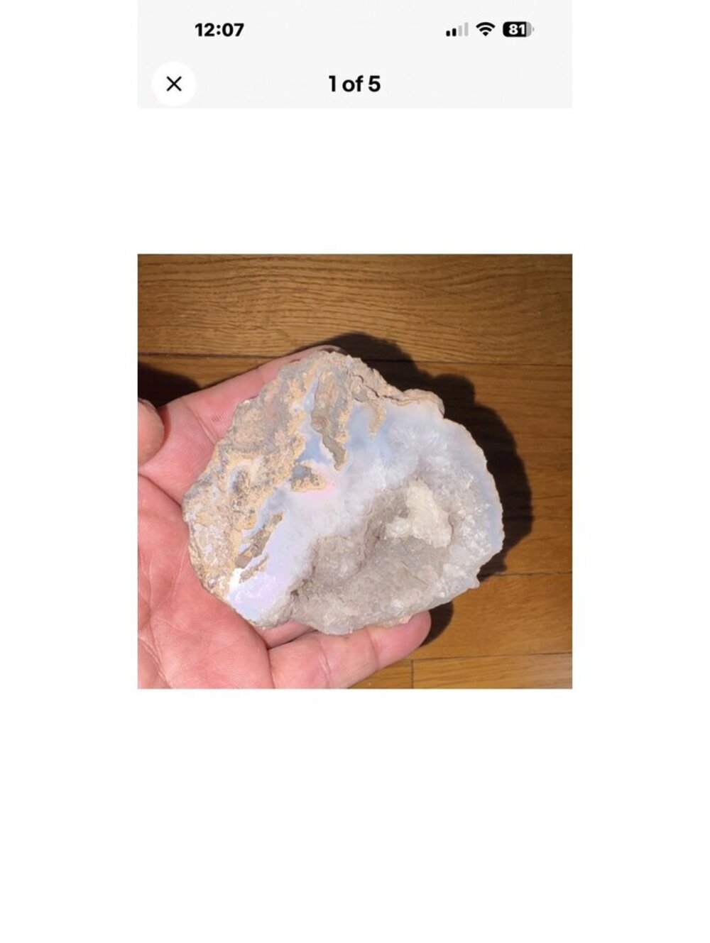 Quartz Geode Crystal Mineral Display Specimen with Crystal Formation